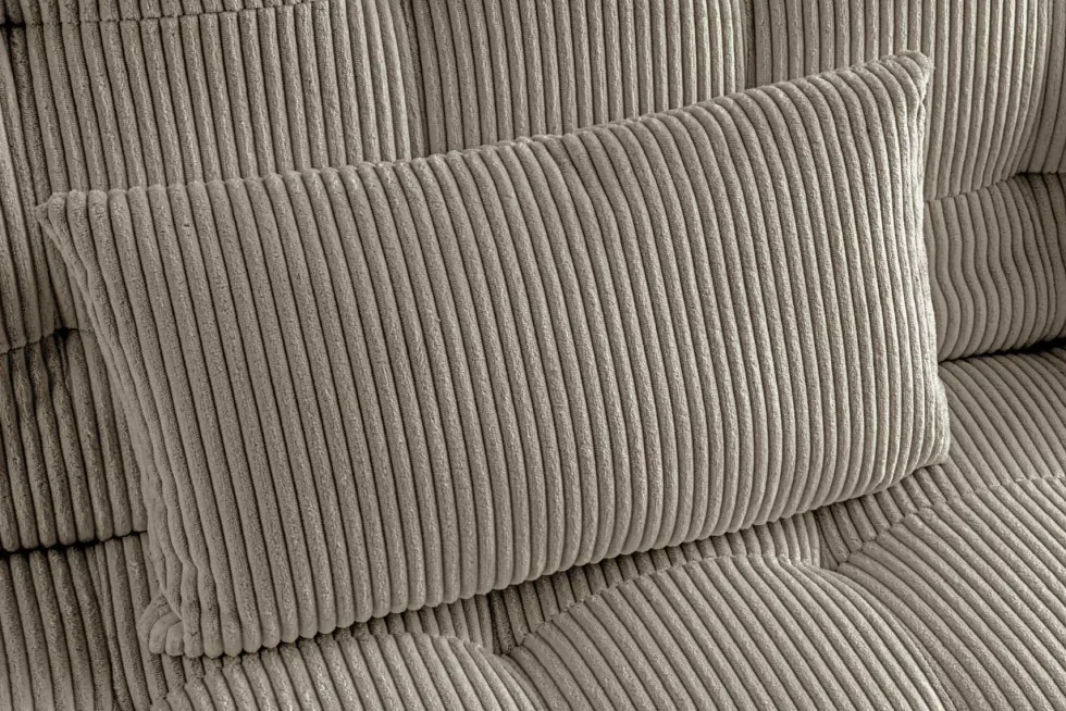 Modernes Schlafsofa JAZZ 190cm greige Cord 3-Sitzer Couch