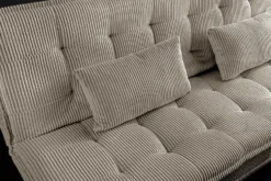 Modernes Schlafsofa JAZZ 190cm greige Cord 3-Sitzer Couch