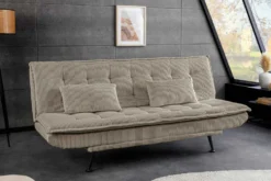 Modernes Schlafsofa JAZZ 190cm greige Cord 3-Sitzer Couch