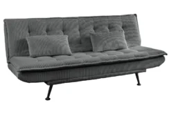Modernes Schlafsofa JAZZ 190cm grau Cord 3-Sitzer Couch