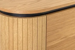Modernes Sideboard ATELIER 160cm natur Eiche schwarz Metall vier Fächer