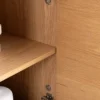 Modernes Sideboard OAK GRAIN 160cm natur Eichenholz vier Fächer mit drei Schubladen