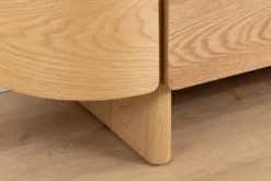 Modernes Sideboard OAK GRAIN 160cm natur Eichenholz vier Fächer mit drei Schubladen