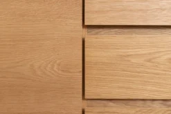 Modernes Sideboard OAK GRAIN 160cm natur Eichenholz vier Fächer mit drei Schubladen