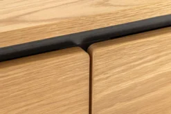 Modernes TV-Board ATELIER 120cm natur Eiche schwarz Metall Lowboard