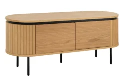Modernes TV-Board ATELIER 120cm natur Eiche schwarz Metall Lowboard