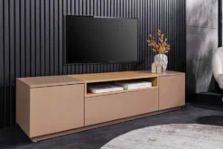 Modernes TV-Board LOFT 160cm natur grau beige greige drei Fächer Schublade