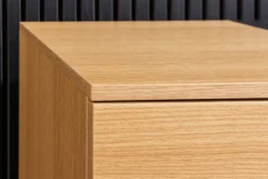 Modernes TV-Board LOFT 160cm natur schwarz drei Fächer mit Schublade