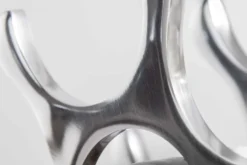 Modernes Weinregal FLAME 48cm silber für 10 Flaschen Flaschenhalter