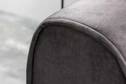 Modernes XXL Ecksofa CLAN 320cm anthrazit Samt Bigsofa inkl. Kissen