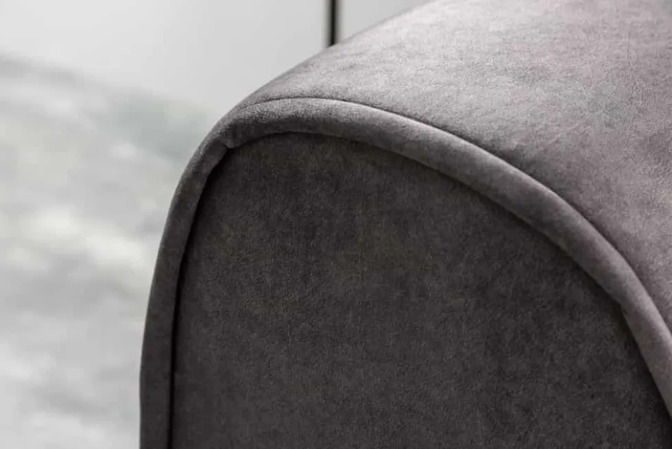 Modernes XXL Ecksofa CLAN 320cm anthrazit Samt Bigsofa inkl. Kissen
