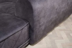 Modernes XXL Ecksofa DECADENCIA 320cm dunkelgrau Samt Bigsofa inkl. Kissen