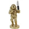 Moderne Tischlampe ASTRONAUT 40cm gold Skulptur handmade