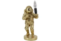 Moderne Tischlampe ASTRONAUT 40cm gold Skulptur handmade