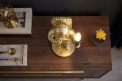 Moderne Tischlampe ASTRONAUT 40cm gold Skulptur handmade