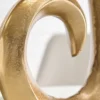 Moderne Vase WAVE 47cm gold Aluminium poliert Dekoration
