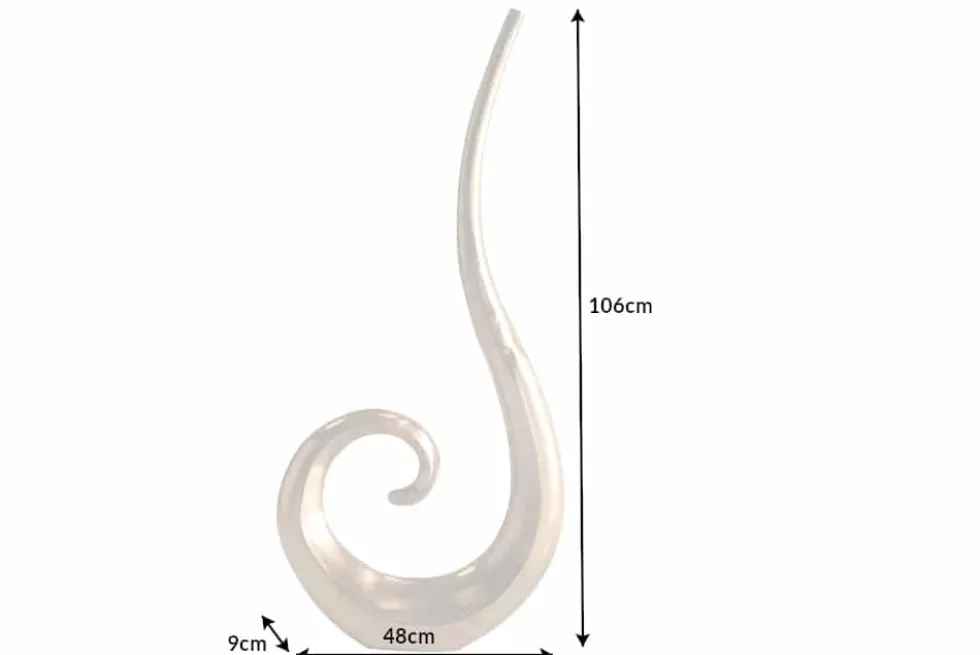 Moderne Vase WAVE XL 106cm gold Aluminium poliert Dekoration
