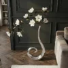 Moderne Vase WAVE XL 106cm silber Aluminium poliert Dekoration