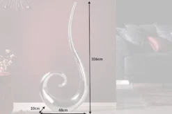 Moderne Vase WAVE XL 106cm silber Aluminium poliert Dekoration