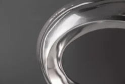 Moderne Vase WAVE XL 106cm silber Aluminium poliert Dekoration