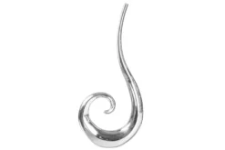 Moderne Vase WAVE XL 106cm silber Aluminium poliert Dekoration