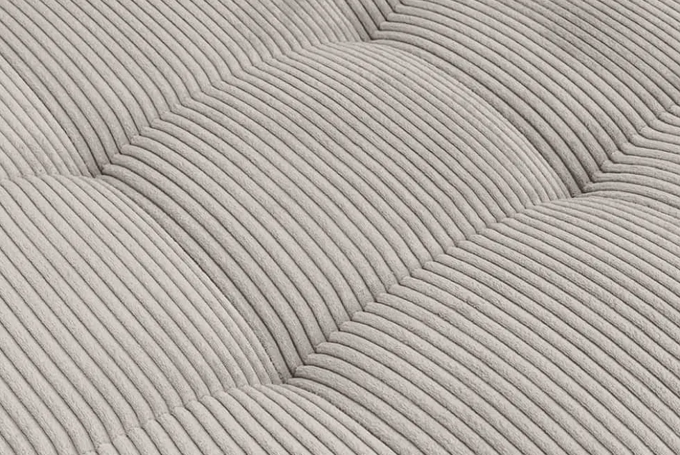 Moderne XXL Wohnlandschaft KENT 305cm greige Cord Bigsofa inkl. Hocker Federkern