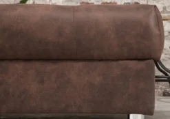 Moderne XXL Wohnlandschaft KENT 305cm antik braun Federkern Bigsofa inkl. Hocker