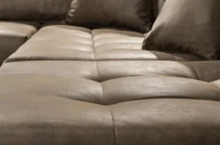 Moderne XXL Wohnlandschaft KENT 305cm taupe Federkern Bigsofa inkl. Hocker