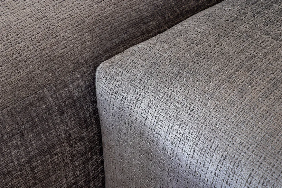 Moderne XXL Wohnlandschaft SIGNATUR 370cm grau Chenille Cremona U-Form Sofa inkl. Kissen