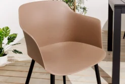 Nachhaltiger Design Stuhl UPCYCLING ME braun 70% Kaffeefaser Indoor Outdoor