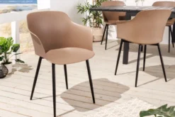 Nachhaltiger Design Stuhl UPCYCLING ME braun 70% Kaffeefaser Indoor Outdoor