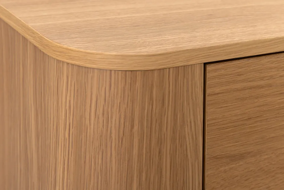 Nordischer Couchtisch VALHALLA WOOD 100cm natur Eichenholz mit Schublade