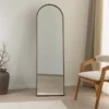 Nordischer Standspiegel PORTRAIT 165cm braun in Walnussholz-Design