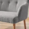 Nordische Sitzbank SCANDINAVIA MEISTERSTÜCK 115cm grau natur Massivholz mit Armlehne