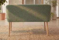 Nordische Sitzbank SCANDINAVIA MEISTERSTÜCK 115cm salbei natur Massivholz mit Armlehne
