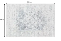 Orientalischer XXL Teppich OLD MARRAKESCH 350x240cm grau blau Flachgewebe