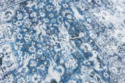 Orientalischer XXL Teppich OLD MARRAKESCH 350x240cm grau blau Flachgewebe