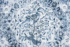 Orientalischer XXL Teppich OLD MARRAKESCH 350x240cm grau blau Flachgewebe