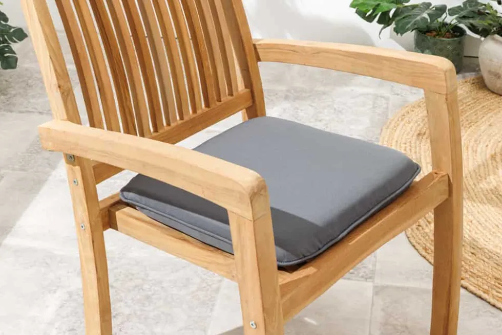 Outdoor Auflage COMFORT LINE 40x40cm anthrazit Sitzkissen für Gartenstuhl