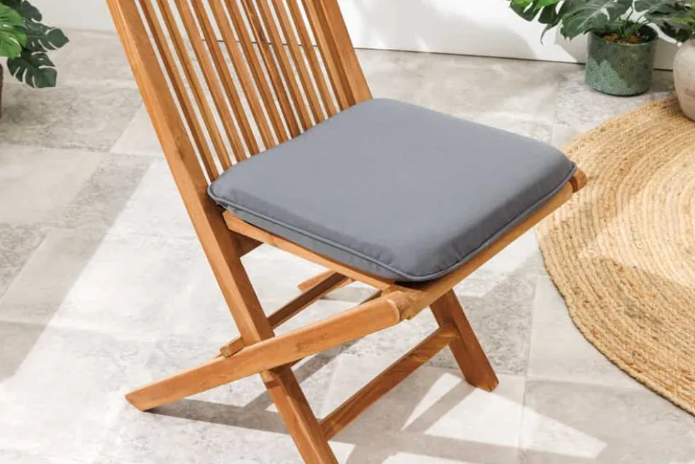 Outdoor Auflage COMFORT LINE 40x40cm anthrazit Sitzkissen für Gartenstuhl