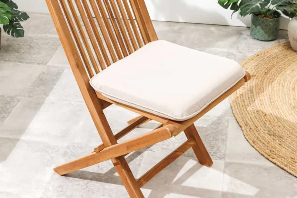 Outdoor Auflage COMFORT LINE 40x40cm beige Sitzkissen für Gartenstuhl