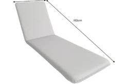 Outdoor Auflage COMFORT LINE 60x192cm anthrazit Polsterkissen für Sonnenliege