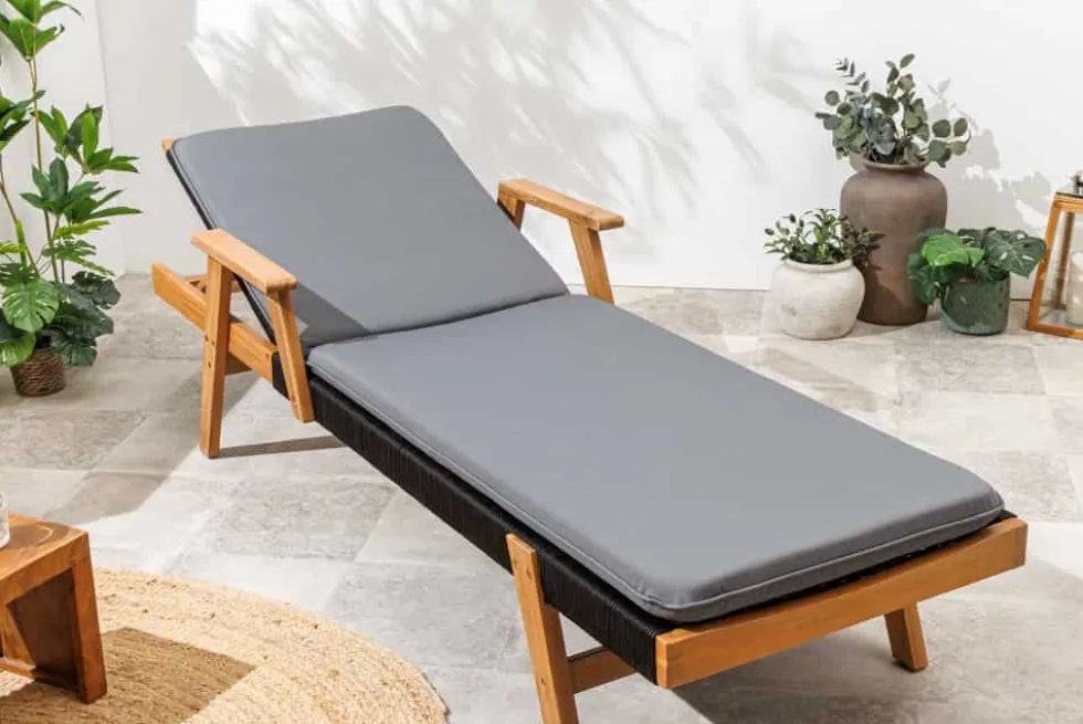 Outdoor Auflage COMFORT LINE 60x192cm anthrazit Polsterkissen für Sonnenliege