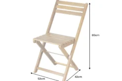 Outdoor Balkon Stuhl BALI natur honey Akazienholz klappbar wetterfest Gartenstuhl