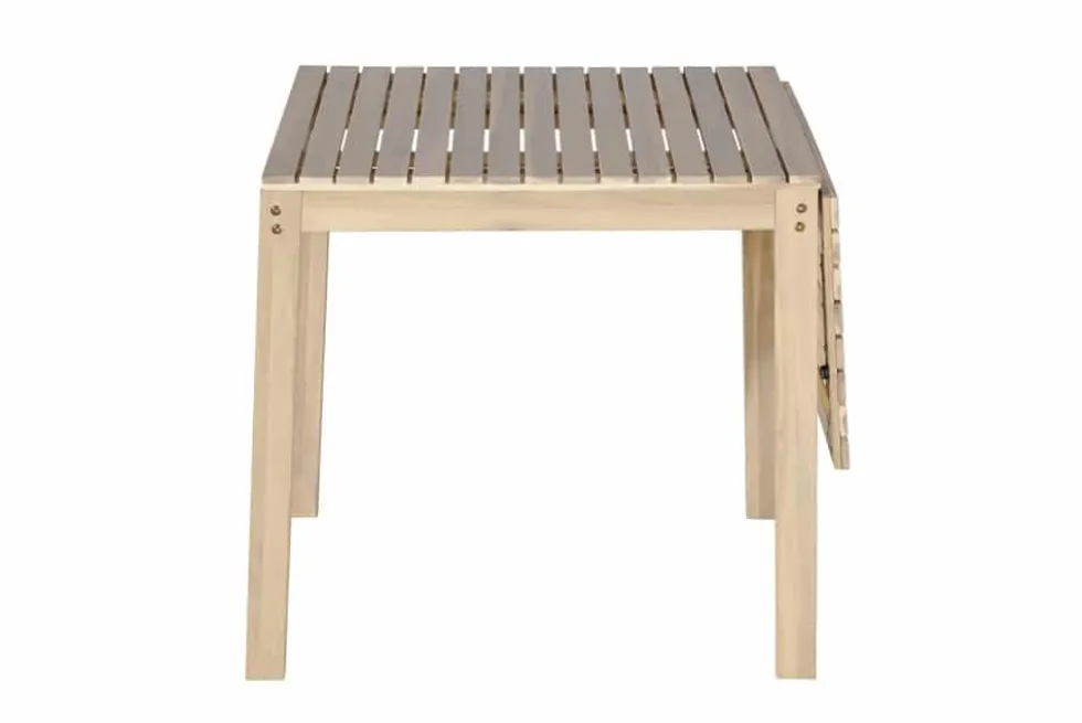 Outdoor Balkontisch BALI 110cm natur hell Akazienholz ausklappbar wetterfest