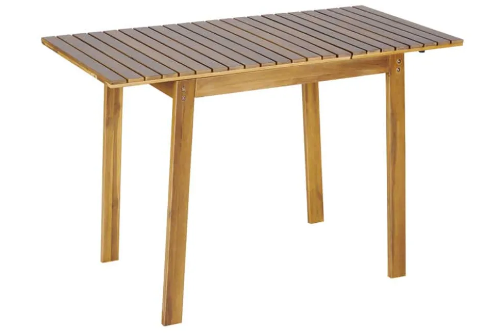 Outdoor Balkontisch BALI 110cm natur honey Akazienholz ausklappbar wetterfest