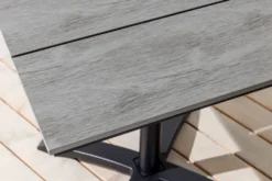 Outdoor Bistrotisch DESIGNO 70cm schwarz grau Aluminium wetterfest Gartentisch