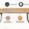 Outdoor Esstisch ORGANIC 200cm natur Kunststoff greige Aluminium Gartentisch wetterfest