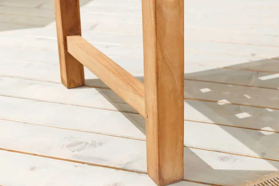 Outdoor Gartenbank EMPIRE TEAK 150cm natur Massivholz