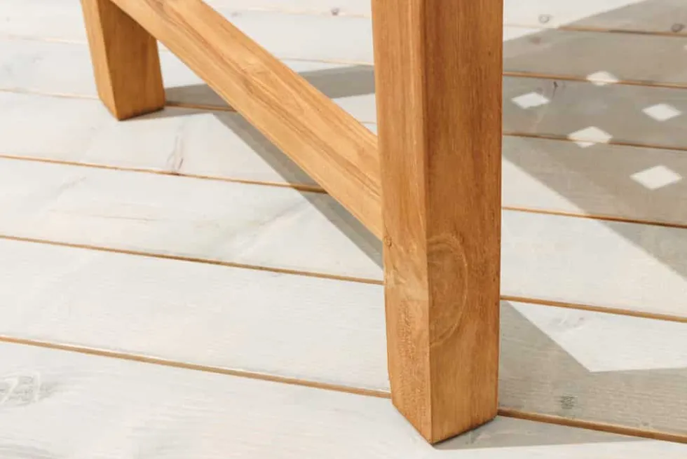 Outdoor Gartenbank EMPIRE TEAK 120cm natur Massivholz
